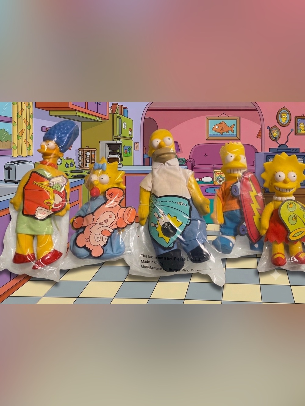 Burger King Homer Simpson Yellow Plush Character Toy